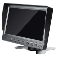 Grabadora de Conducción para Camiones de 7 Pulgadas 1080P IPS con 4 Cámaras, Pantalla Sincrónica de 4 Vías, Visión Nocturna, Impermeable y Monitor de Estacionamiento con IA para Peatones