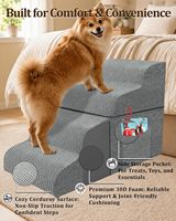 Escaliers pour chien pour lit, marches pour chien pour fenêtre et canapé en mezzanine, escaliers antidérapants et stables pour animaux de compagnie pour petits chiens et chiens âgés