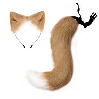Bandeau queue de renard avec oreilles en peluche réglables