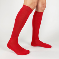 Chaussettes de compression montantes en coton personnalisées avec soutien de la voûte plantaire rembourré, couleur unie, pour marathon, course à pied, entraînement, hommes, femmes, vente en gros