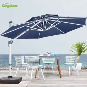 Hochwertiger Verkauf Terrasse 9 Fuß hoch 11 Fuß Länge Wassertank Regenschirm Basen Outdoor Regenschirm Sonnenschirme Sonnenabdeckung Terrassen-Regenschirme