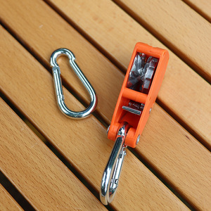 Outdoor Pulley Adjuster Metal <b>Rope</b> Hook Single Layer Universal Tent Fastener Plastic Construction - Product Image 1