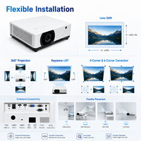 Projecteur laser LCD à courte focale WUXGA de 7800 lumens pour l'éducation, les musées, les expositions et les installations