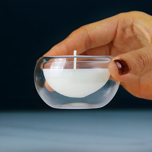 Stoples Lilin Kaca Tahan Panas Dinding Ganda Anti-panas Tempat Lilin Kaca Dekorasi Rumah Pernikahan Perlengkapan Kaca - Product Image 1
