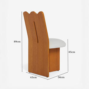 Orta yüzyıl tasarımcı katı ahşap yemek sandalye yaratıcı ev için <span class=keywords><strong>Vintage</strong></span> eğlence yatak kahvaltı kahve dükkanı sanat sandalye kullanımı arkalığı - Product Image 3