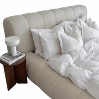 Matelas JINS Bamboobrandmattress avec surmatelas, taille double, cadre de lit en bois massif moderne, taille king