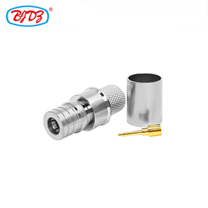 โรงงานผลิตปลั๊<span class=keywords><strong>ก</strong></span>ตัวผู้ BJR400 QMA แบบ Crimp สายเคเบิล BJR400 ขั้วต่อโคแอกเชียล RF QMA - Product Image 2