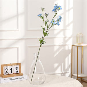 Stile europeo di fascia alta sfuso bianco blu Wild Delphinium fiori di seta artificiale Larkspur fiore per la decorazione di nozze - Product Image 3