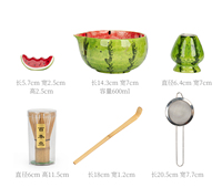 Bol en céramique durable et écologique pour fruits, pastèque, matcha, avec un ensemble de couvercles pour le café et le thé
