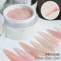 Gel UV épais pour extension d'ongles, à base d'eau, sans HEMA ni TPO, pour construction et extension sans chaleur, couleur mousse, OEM/ODM