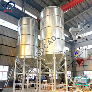 SDCAD disesuaikan Co304 galvanis bolted Stainless steel silo kering bubuk penyimpanan silo