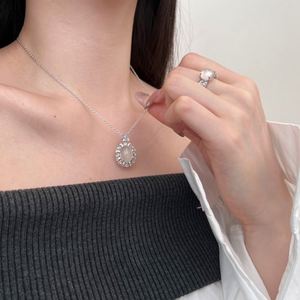 Dylam <b>Top</b> High Fine Jewelry Supplier 925 Sterling <b>Silver</b> 5A Cubic Zirconia White Chalcedony Pendant Necklace for Women Dress up - Product Image 3
