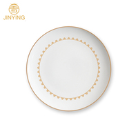 Service de table en porcelaine, vaisselle de luxe moderne en porcelaine avec chargeur assiette à dessert 1 pièce