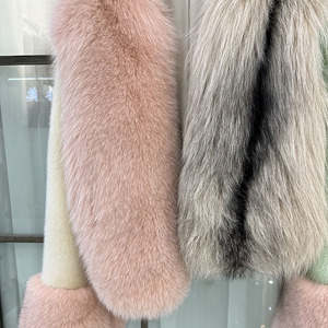 <span class=keywords><strong>Cappotto</strong></span> alla moda per ragazze alla moda con scollo a V invernale in vera pelliccia di volpe <span class=keywords><strong>cappotto</strong></span> da donna <span class=keywords><strong>senza</strong></span> felpa con cappuccio - Product Image 5