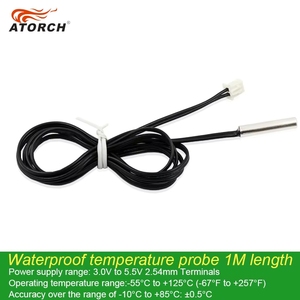 Sonda di Temperatura Impermeabile BSSY)1m ATORCH 2.54mm per Oscilloscopio, Tester USB per Prodotti Elettronici Digitali e Umidità - Product Image 2