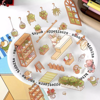 Perlengkapan Alat Tulis Lucu untuk Mengurangi Stres Ukuran Besar Stiker DIY Adegan Miniatur Visual 3D