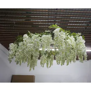 Fiore all'ingrosso che appende i fiori d'attaccatura del soffitto della decorazione del fiore artificiale della ghirlanda per il matrimonio