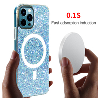 Coque Magnétique Universelle Anti-Choc Brillante 2024 pour Téléphones Mobiles, Compatible avec Apple iPhone 11 et 12 Series