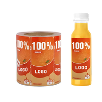 Etiquetas Personalizadas para Botellas de Bebidas, Resistentes al Agua y a Desgarros, Transparentes con Lámina Dorada, Coloridas y Brillantes en Rollo, para Agua Mineral