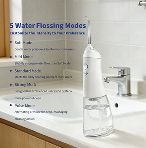 Hydropulseur buccal portable rechargeable étanche IPX7 de marque, capacité 220 ml - Product Image 4