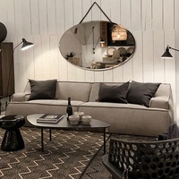 Ensemble de canapé modulable moderne et minimaliste, blanc, design européen simple avec mousse rafraîchissante, meubles de salon pour hôtel et villa