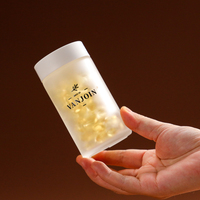 Kit de complément alimentaire de luxe Frost, emballage en verre, 150 ml, 250 ml, cylindre rond, flacons en verre pour capsules de vitamines avec boîte personnalisée, 60 cc
