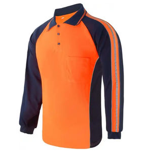 新しいカスタム安全シャツ高視認性長袖反射ユニフォームポロシャツ男性用Tシャツ建設用 - Product Image 3