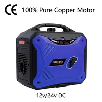 SELOSEN Mini Générateur DC 12V 24V / Générateur Portable AC 2000W/2kW Super Silencieux Type Inverter à Essence