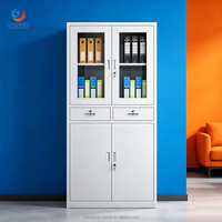 Armoire de classement verticale moderne en acier épais à 2 tiroirs, antirouille, pour le rangement de documents au bureau, en cuisine et au garage