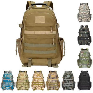 Mochila Táctica Unisex de Gran Capacidad, 45L, Camuflaje, Poliéster Impermeable 900D Oxford, Sistema Molle, Anti-Robo, para Senderismo - Product Image 6