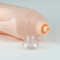 Grande bouteille distributrice à pompe en PEHD de 3L et 5L, avec poignée épaissie, pour lessive, adoucissant textile, soins du linge, OEM