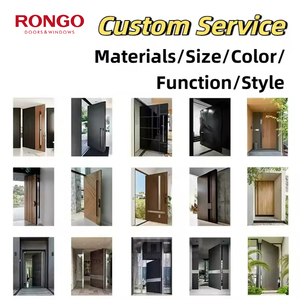 2025 Thiết Kế Hiện Đại Nhà Phía Trước Nhập Bên Ngoài Cửa Nhôm Trục Lối Vào An Ninh Cửa Thép Với Khóa Thông Minh Cho Biệt Thự - Product Image 6