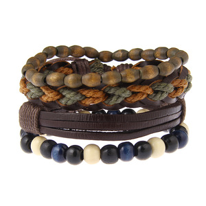 <span class=keywords><strong>Bracelet</strong></span> en <span class=keywords><strong>cuir</strong></span> noir tressé avec ancre de bateau en <span class=keywords><strong>bois</strong></span>, symbole de foi <span class=keywords><strong>et</strong></span> d'amitié, vente en gros YWMT - Product Image 3