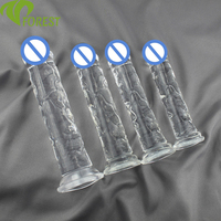 Proveedor Mayorista de Dildos Flexibles, Grandes, Suaves, Transparentes, de Cristal, sin Huevos, Impermeables, con Base de Succión, Personalizables, Compra al por Mayor