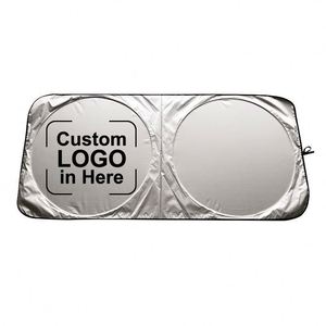 Yy584 Best Custom Printing Foldable Front Windshield Uv Pe Bubble <b>Sun</b> <b>Shades</b> Auto Cheap Double Circle Car Sunshade Logo - Product Image 1