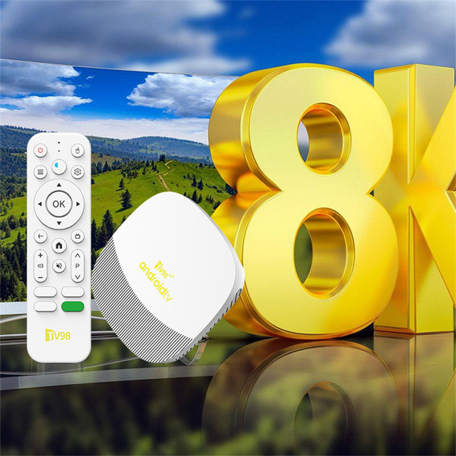 TV98MAX Amlogic S905 Android 12 802.11n 2.4GHz WiFi for 8K Network Player TV Box Quad Core Processor 12-Month Warranty