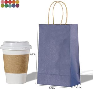 Bolsas de Regalo de Papel Kraft Personalizables al por Mayor, Laminación en Relieve de Lujo, Duraderas, para Té, Recuerdos de Fiesta Infantil, Decoraciones - Product Image 6