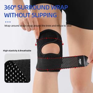 Yan stabilizatörler ile JINGBA yeni nefes Unisex hava Mesh dizlik spor salonu spor için menisküs ayarlanabilir diz desteği rahatlatmak - Product Image 5