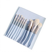 Ensemble professionnel de 10 pinceaux de maquillage, pinceaux doux pour fond de teint liquide et poudre, pinceaux pour les yeux et le blush, outils de maquillage