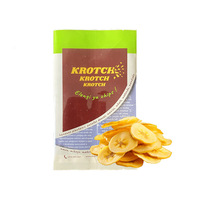 Imprimé personnalisé feuille métallique mangue chips séchées chips de banane sac d'emballage scellé à l'arrière chips de plantain snack alimentaire emballage croustillant