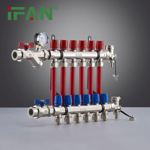 IFAN nhà sản xuất pex Manifold 4 cách nước Brass Manifold cho hệ thống sưởi ấm sàn sưởi ấm Manifold - Product Image 6