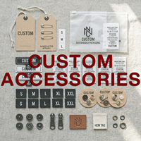 Ensemble d'étiquettes personnalisées pour vêtements : Étiquettes suspendues de luxe écologiques, étiquettes tissées pour le cou, étiquettes d'entretien et sac d'emballage biodégradable