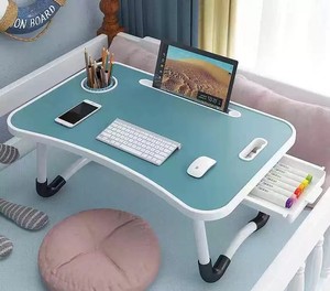 Oem hiện đại xách tay MDF có thể gập lại máy tính xách tay bàn cho giường sofa hoặc sàn với hộp lưu trữ trong Giường gỗ Bàn máy tính - Product Image 3