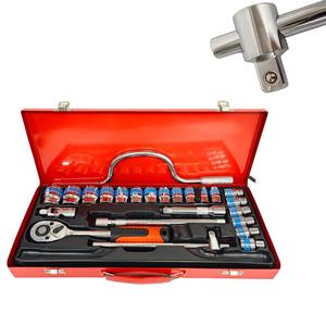 24Pcs Mechanic Tool Set Sliding Bar Flex Head <b>Ratchet</b> Wrench F Rod with Bending Bow Sleeve for Auto Repair Factory Wholesale - Product Image 3