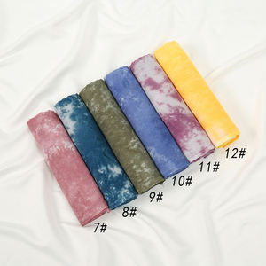 Fashion Tie-dyed <strong>Hijab</strong> for Women Muslim Long Shawl Islam Headscarf Head Wraps <strong>Turban</strong> Watercolor Printed Cotton Modal <strong>Hijab</strong> Scarf - Product Image 4