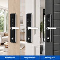 Cerradura de Puerta con Teclado, IP65 Impermeable, Acero Inoxidable 304, Cerradura Inteligente con APP Tuya, Huella Dactilar, RFID, para Hogar, Hotel, Personalizable