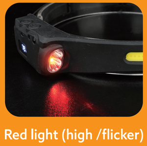 Nhà máy tùy biến cắm trại ngoài trời Đi Bộ Đường Dài Ánh sáng Silicone cơ thể siêu sáng có thể sạc lại COB XPE <span class=keywords><strong>LED</strong></span> cảm biến chuyển động đèn pha - Product Image 5