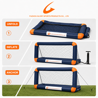 But de football gonflable portable, filet d'entraînement léger pour enfants, plage, jardin et jeux en plein air