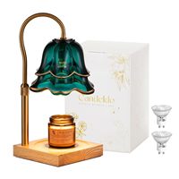 Diffuseur d'huiles essentielles électrique rétro pour la maison, chauffe-cire en bois massif style vintage, sans fumée, avec contrôle de température et lumière d'ambiance