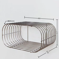 Table d'appoint simple pour la maison, petite table basse en fer, table d'angle moderne nordique créative, table carrée pour canapé, salon, balcon